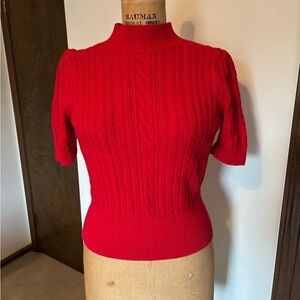 Banana Republic Vibrant Red Knit Sweater